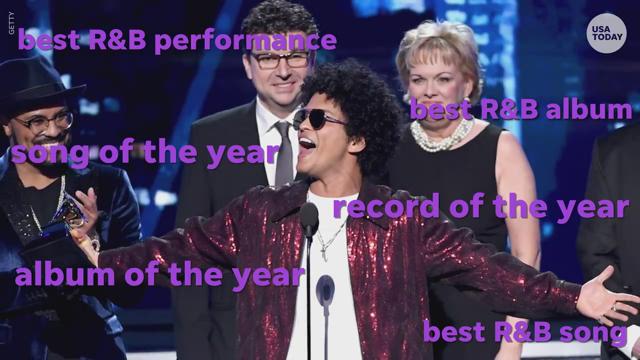 Bruno Mars sweep top Grammy prizes Bruno Mars sweep top Grammy prizes